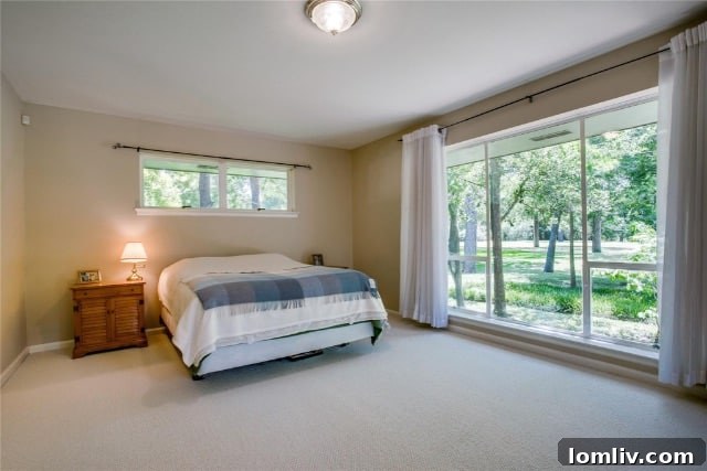 Living Room with Fireplace and Wood Paneling