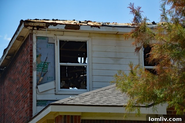 Burnt structures in Balch Springs
