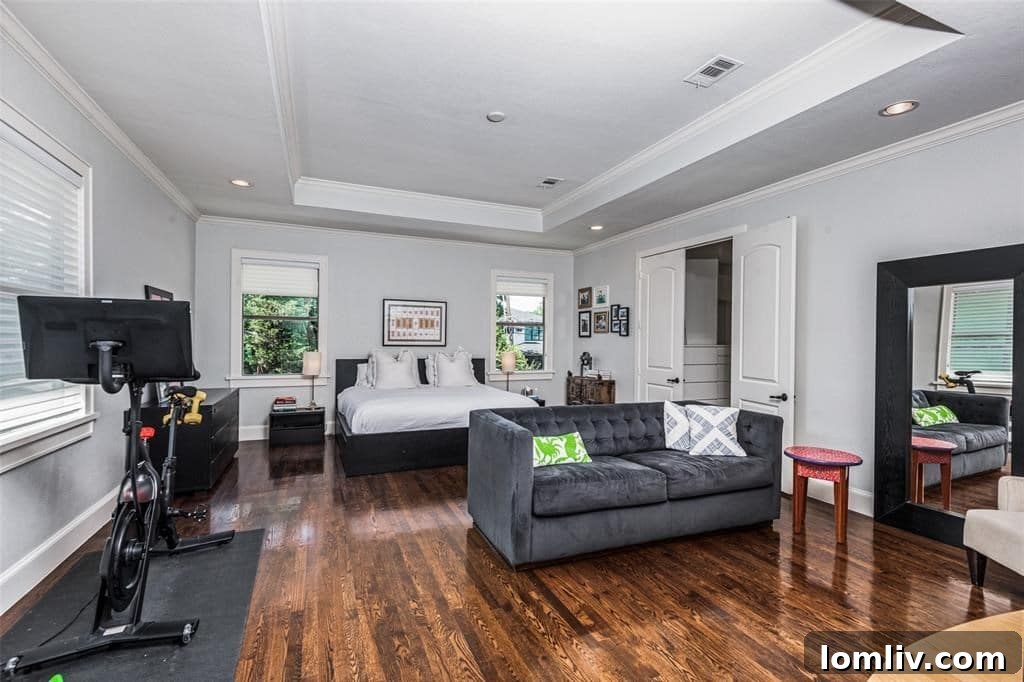 Modern Craftsman Revival 11 Spacious primary suite bedroom