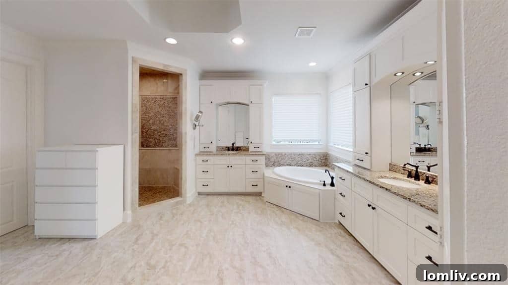 Modern Craftsman Revival 12 Elegant primary bathroom with soaking tub