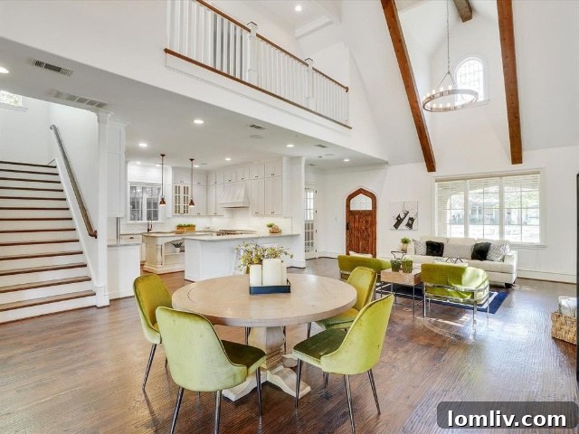 Bright and Inviting Dining Area with Modern Chandelier