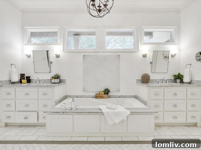 Luxury Primary Bathroom with Double Vanities and Soaking Tub - 5354 Vanderbilt