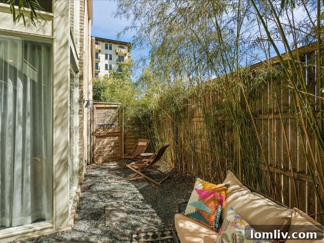 Charming low-maintenance courtyard, offering a private outdoor retreat