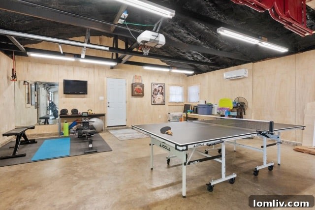 Stunning Finished Detached Garage Interior, Ready for Use