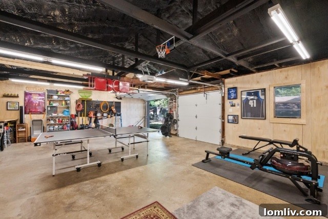Versatile Detached Garage Space with Concrete Floors