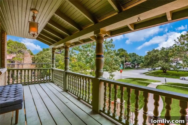 Own a Historic Hutsell Masterpiece in Lakewood 13 Private balcony off the principal bedroom, offering views of Lakewood Blvd