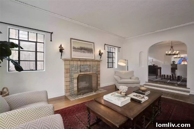 Own a Historic Hutsell Masterpiece in Lakewood 9 Charming entryway or hallway of 6969 Lakewood Blvd, highlighting period features