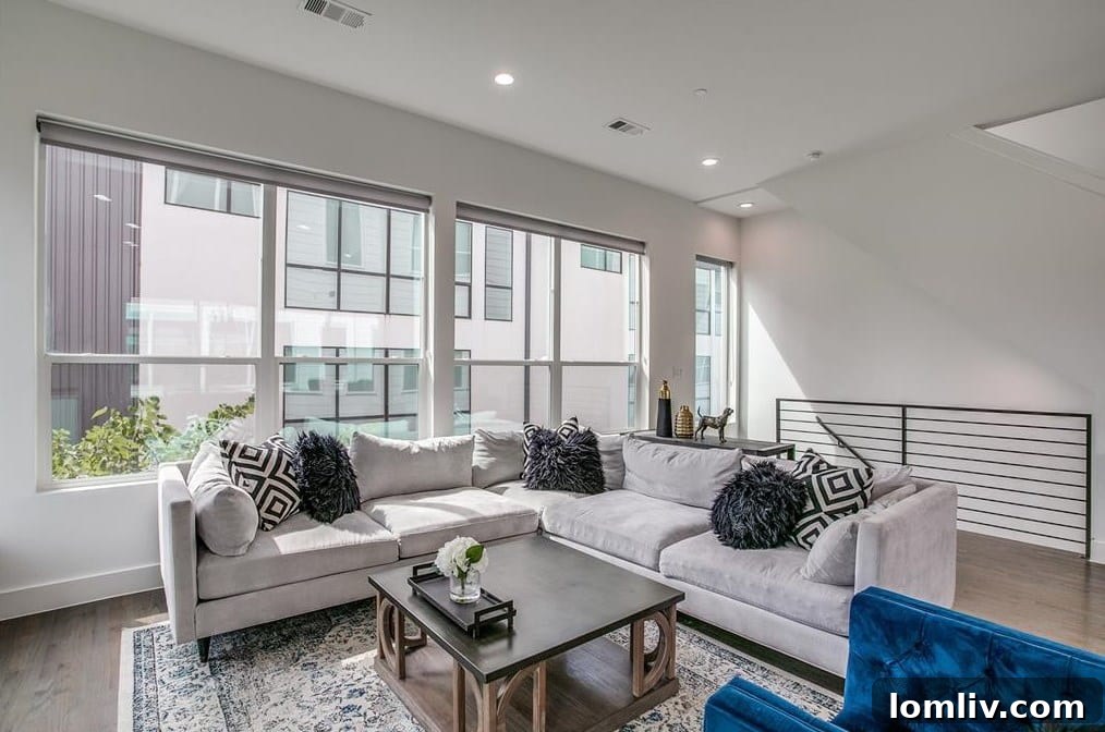 The Townhome That Captivates 4 Exterior View of a Three-Story Modern Townhome