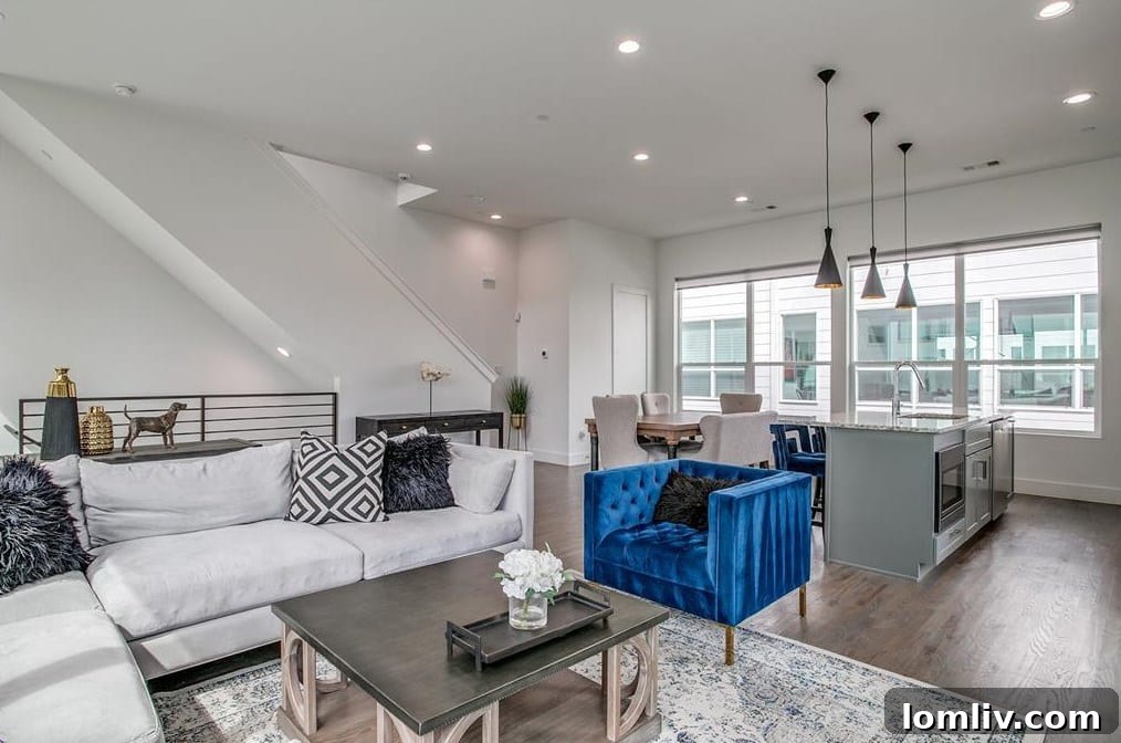 The Townhome That Captivates 6 Contemporary Living Space with Abundant Natural Light