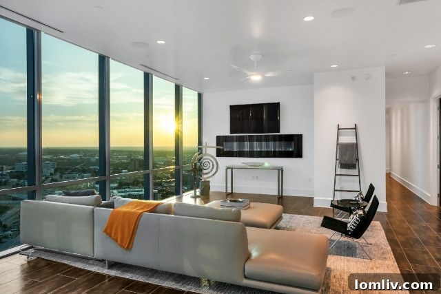 Elegant Living Room with Unrivaled City Views