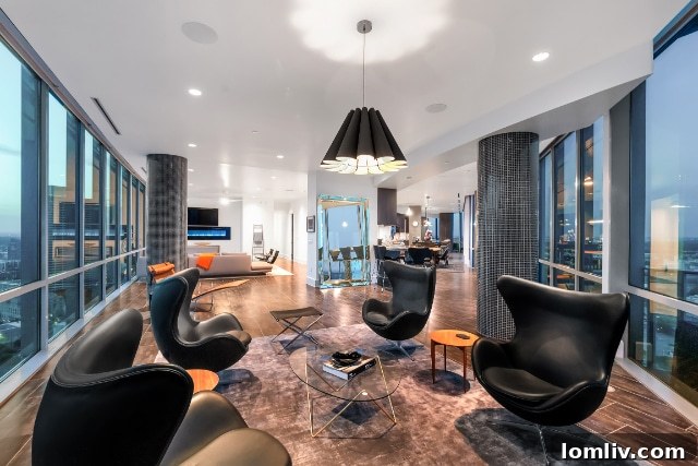 Sophisticated Master Bedroom with Panoramic Windows