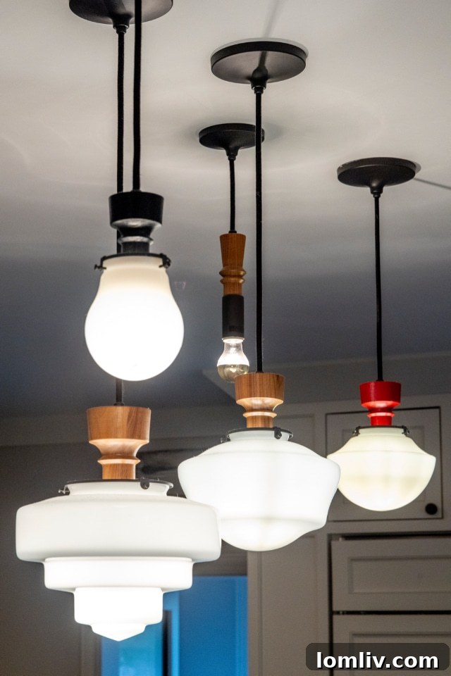 Tudor Home Kitchen Island Pendants