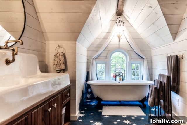 Eclectic Attic Bathroom Design