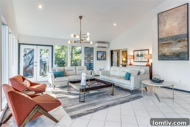 Bright and airy interior space with modern finishes
