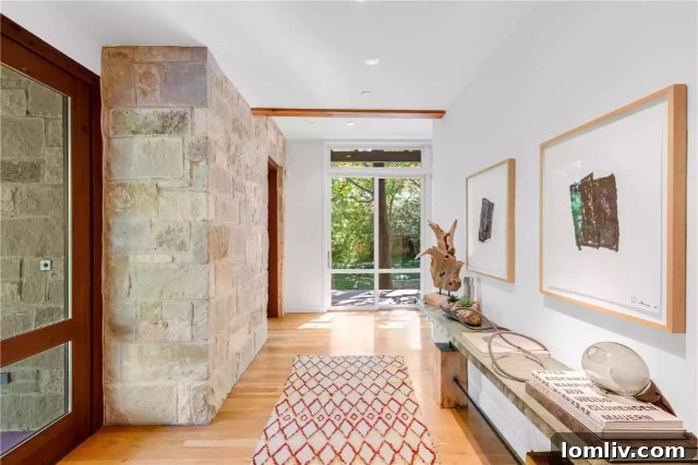 Expansive glass and modern facade of 5610 Farquhar Lane Dallas