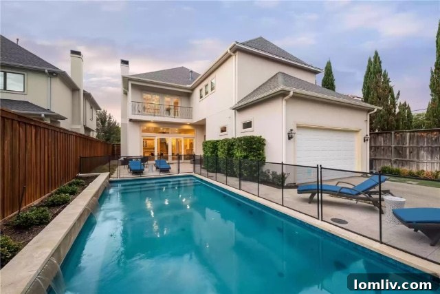 Backyard Patio with Heated Pool and Landscaping