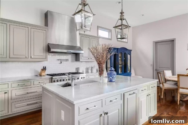 Elegant Wet Bar Adjacent to Living Space
