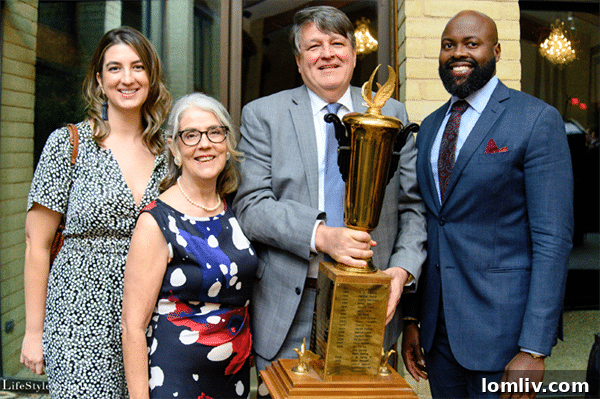 Hoffmann Homes Team with Hugh Prather Trophy - Alan and Pam Hoffmann, Alison Charley, Charles Charley