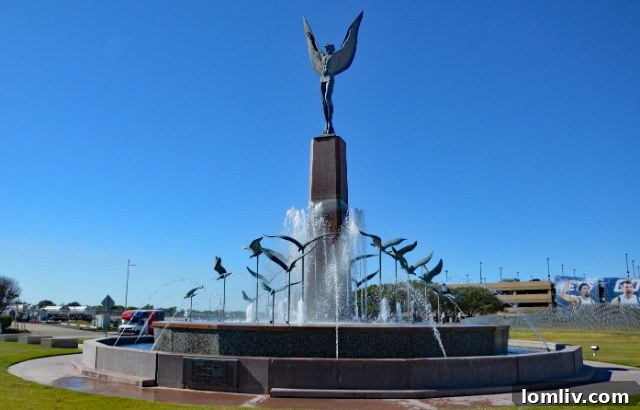The Spirit of Flight Bronze sculpture at Dallas Love Field