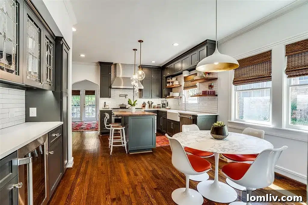 Spacious Dining Area with Natural Light in Historic Home