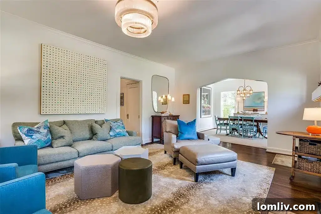 Detailed View of Batchelder Tile Fireplace in Dallas Tudor Home