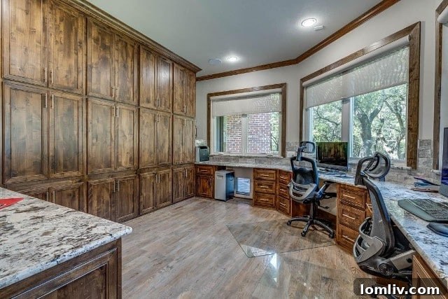 Luxurious Home Office with Panoramic Windows