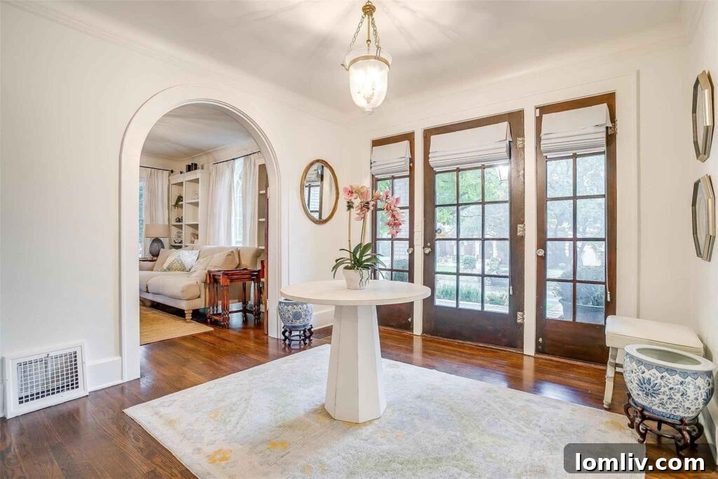 Elegant Living Room Fort Worth | 1920s Home Renovation | 2236 Huntington Lane Interior