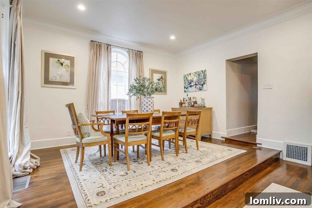 Spacious Fort Worth Living Room | Gas Fireplace Home | Modern Historic House