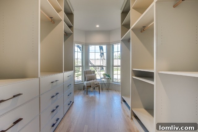Custom Cabinetry and Ample Storage in the Primary Dressing Rooms