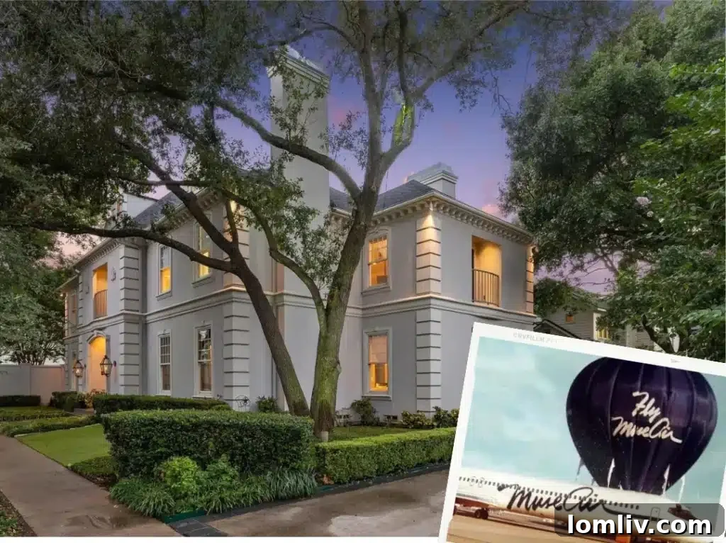 Elegant French Traditional home exterior at 3201 Greenbrier Drive, University Park