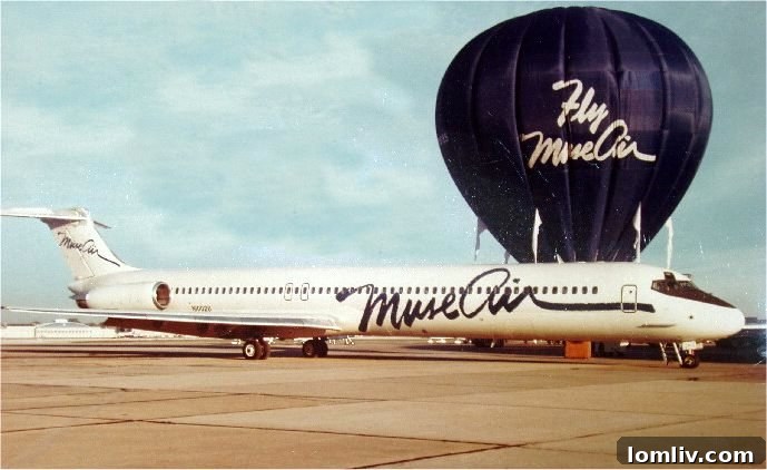 Vintage image of a Muse Air aircraft