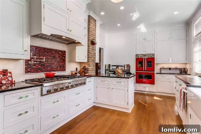 Gourmet Kitchen with Double Oven and Six-Burner Range