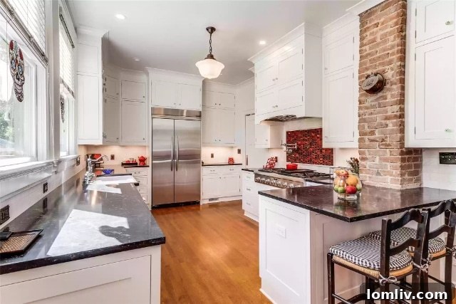 Modern Kitchen with Custom Cabinetry and Island