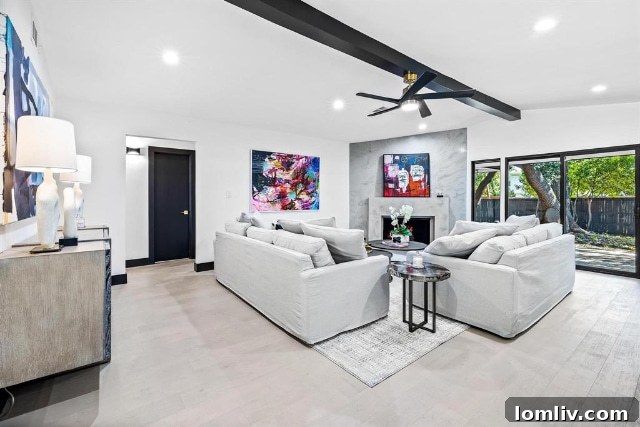 Custom architectural details and high-end finishes that elevate the interior design of 7336 Lakehurst.