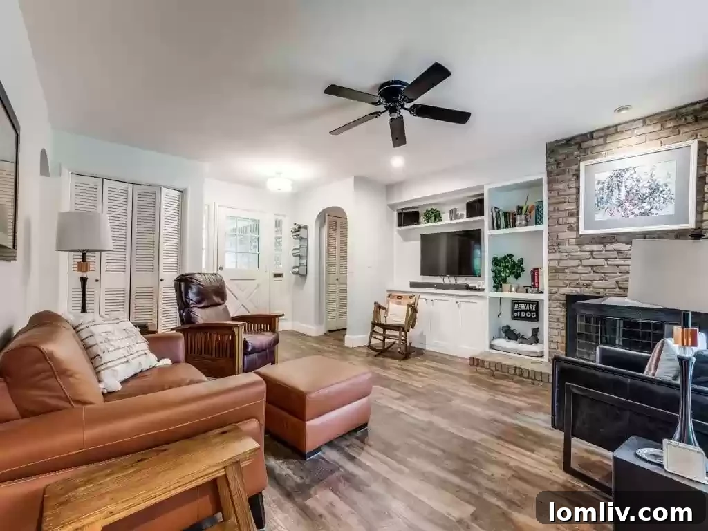 Bright and airy living spaces ideal for family gatherings and entertaining in East Dallas.
