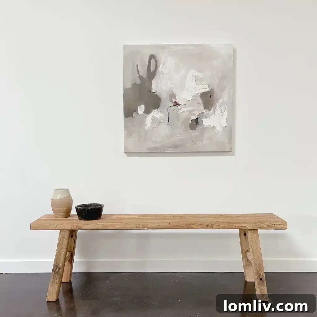 Abstract artwork displayed in Selby House studio, enhancing the eclectic contemporary aesthetic