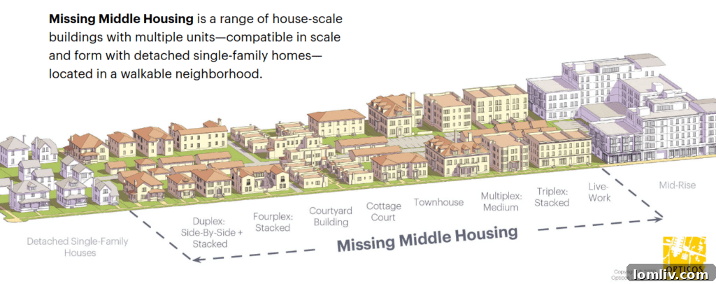 The homepage of MissingMiddle.com, a resource for urban planning and housing solutions.