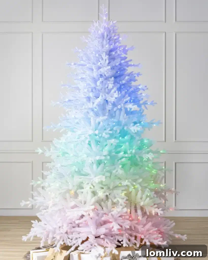 Pastel ombre Christmas tree design