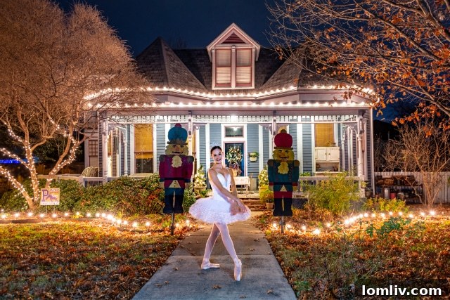 A Ballerina performing at a Fairmount Historic District home