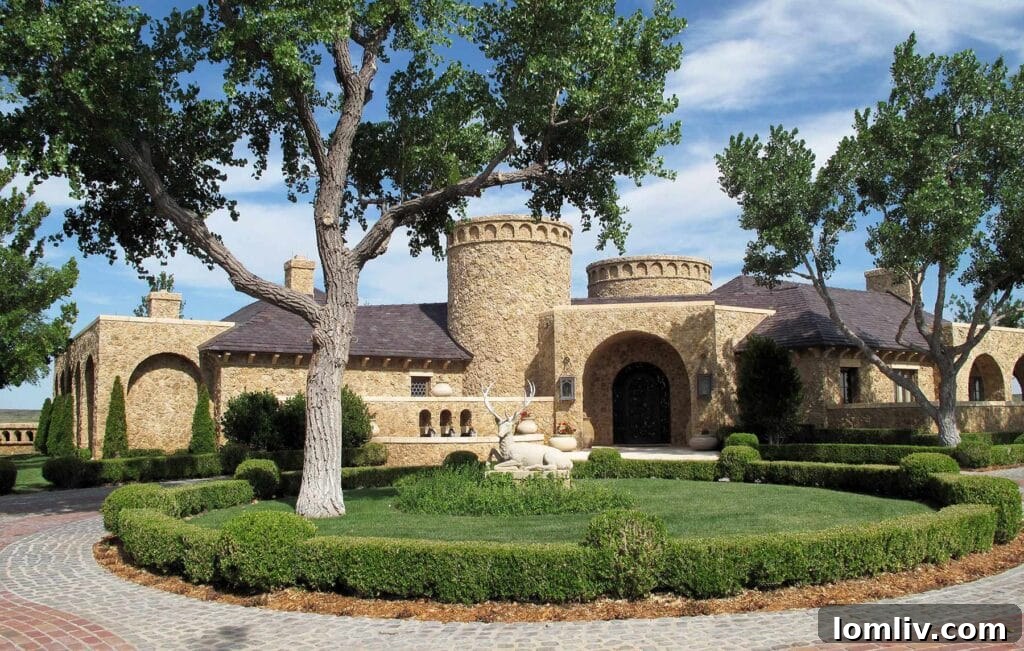 A well-maintained road winding through the vast Mesa Vista Ranch property, emphasizing accessibility and infrastructure.