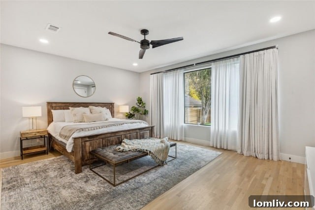 Bright Open Concept Living Area with White Oak Flooring