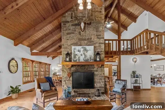Elegant interior of the ranch home at Dove Ridge