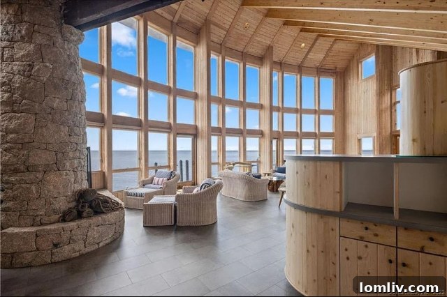 Santa, This Christmas, Lavish Me With a Connecticut Island Home 5 Aerial view of a picturesque island home in Branford, Connecticut, surrounded by blue water