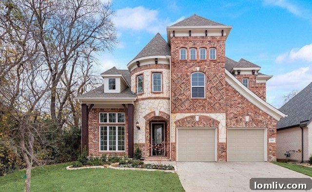 Spacious living room with large windows in McKinney