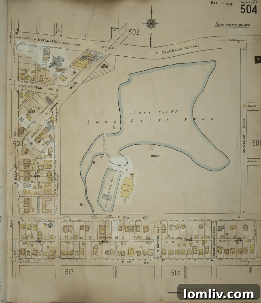 Sanborn map showing property boundaries and outbuildings