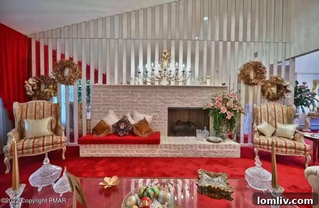 A colorful and whimsical room, possibly from a child's bedroom or play area, featuring a vibrant Elmo-themed decor.