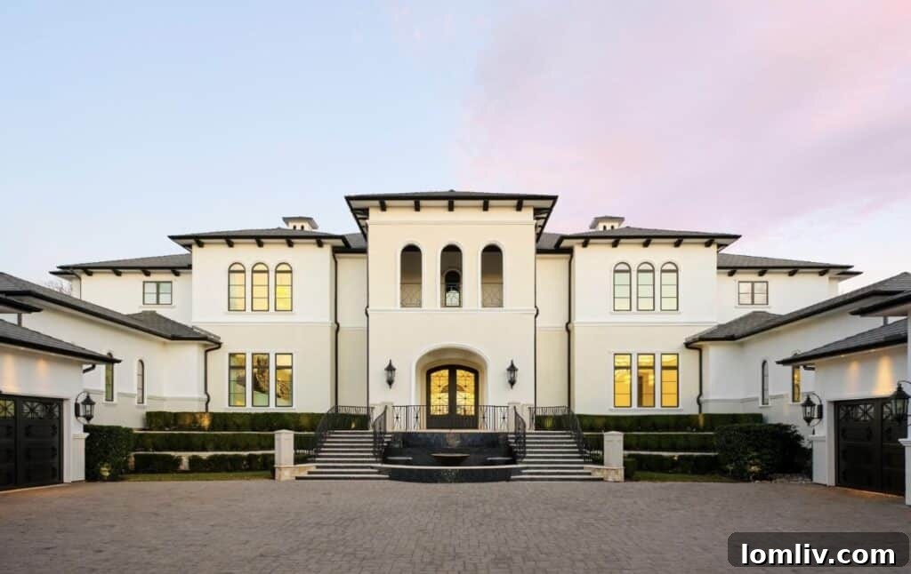 Lush Gardens and Exterior of Southlake Luxury Home