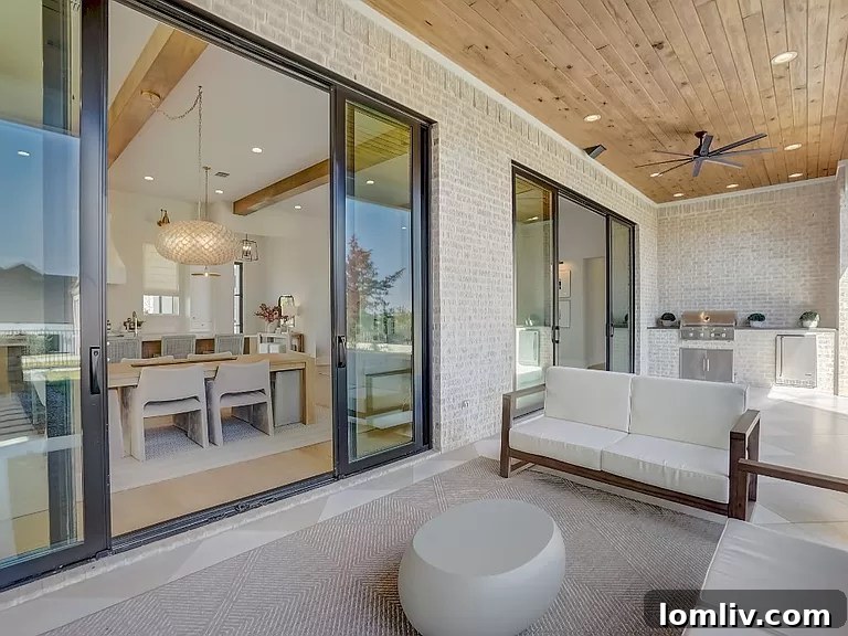 Elegant dining area with sophisticated lighting