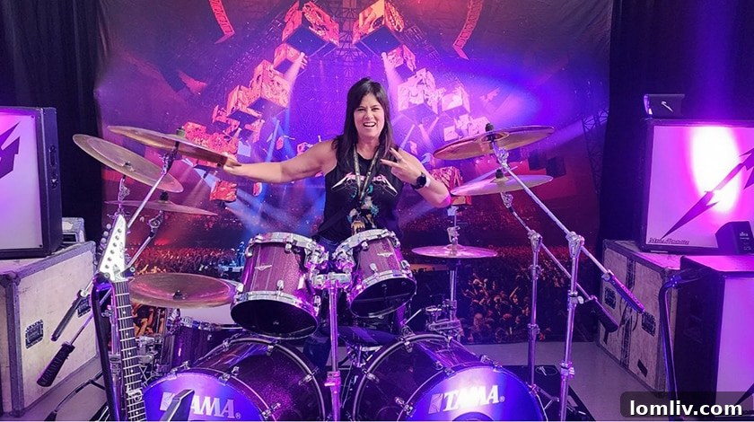 Janelle Alcantara, a realtor and rock drummer
