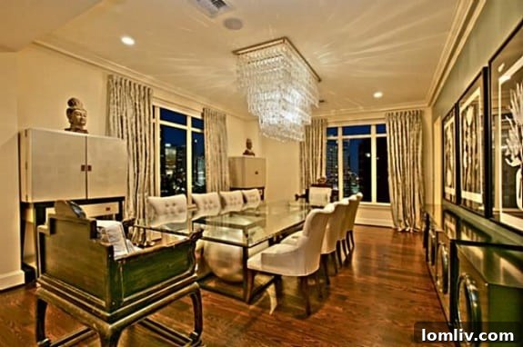 Ritz Residences Dallas Dining Room View